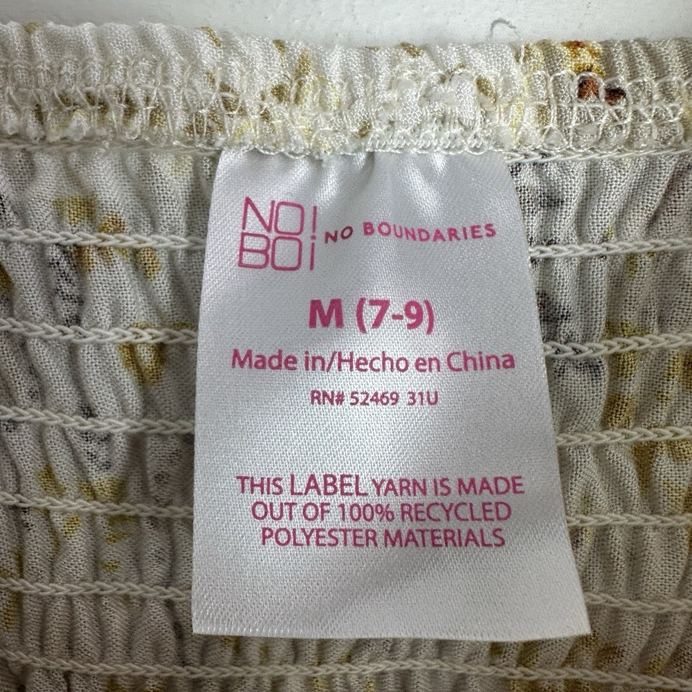 Y2K No Boundaries Smocked Floral Babydoll Top Cottagecore M Aystemtrical Fairy - Picture 3 of 11